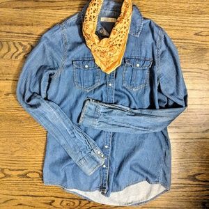 Basic Denim pearl snap